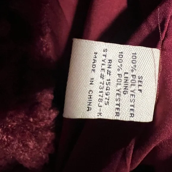 Forever 21 Burgundy Faux Fur Coat - Picture 7 of 7
